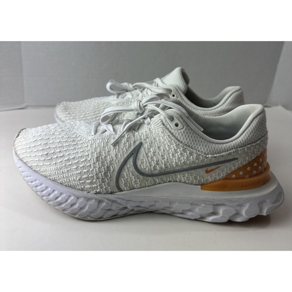Nike React Infinity Run Flyknit 3 Shoes White Grey Kumquat Mens 11.5 DH5392-100